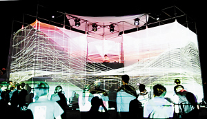 王淼团队为音乐节设计制作的舞台现场图 （图片由采访者本人提供）