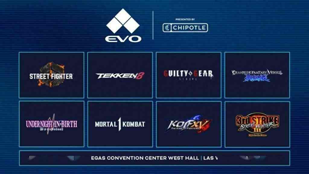 格斗游戏大赛EVO 2024游戏阵容公布：《铁拳8》等